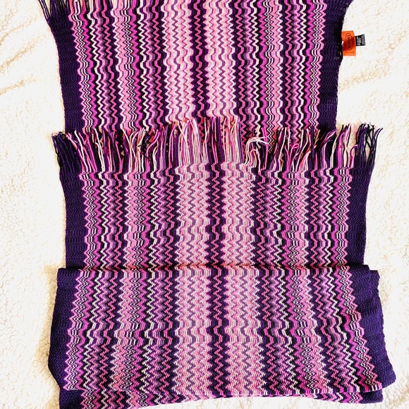 Missoni Giant Scarf Made in Italy Wool Blend Chevron Scarf Pashmina size.